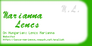 marianna lencs business card